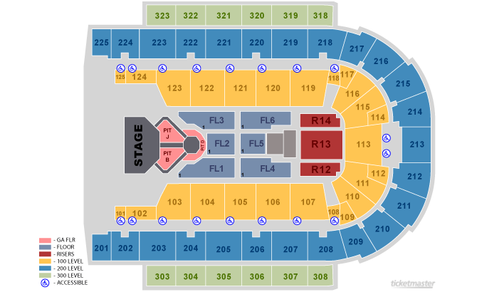 Justin Bieber Seating Chart